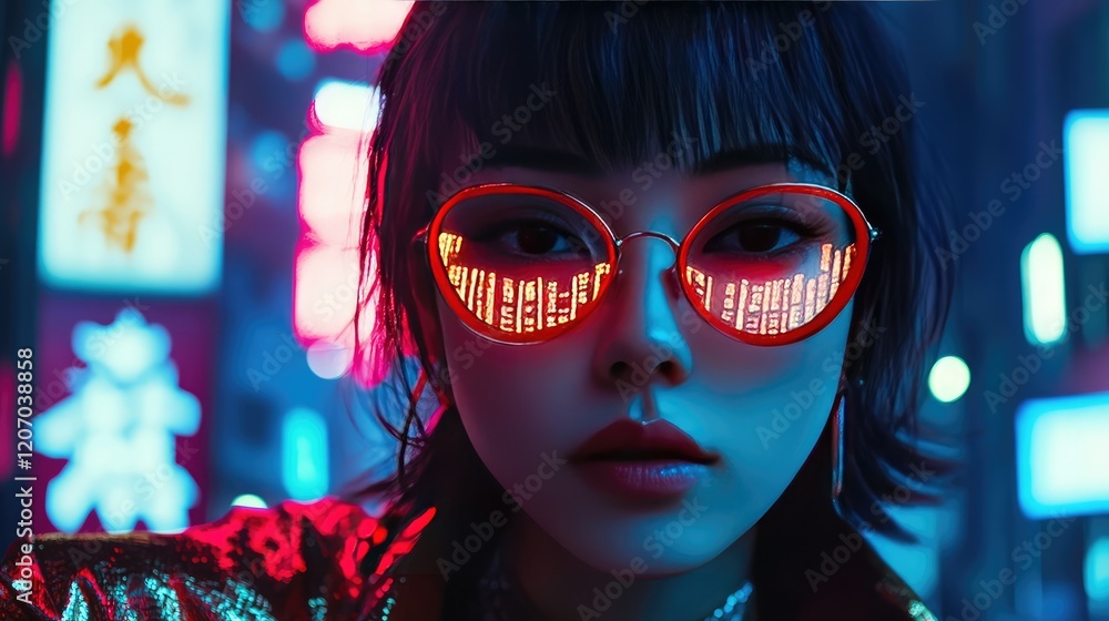 Poster ai-powered futuristic interface of glowing text prompts transitioning into realistic visuals surroun