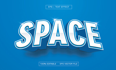 Space typography premium editable text effect