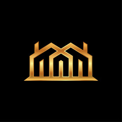 Luxury House or Home for Real Estate, Building, and Investment Logo Vector Design
