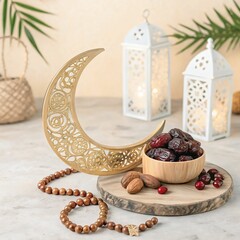 Ramadaan food and lantern 