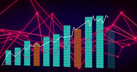 Image of digital data processing over dna strand spinning