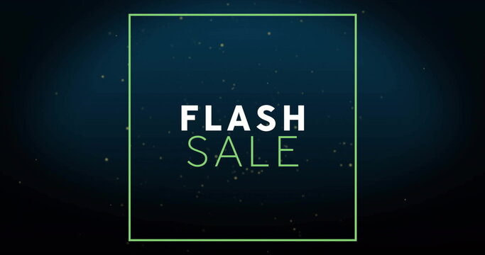 Image of flash sale text over glowing spots background