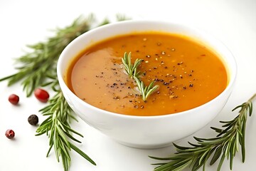 Creamy Pumpkin Soup with Fresh Herbs