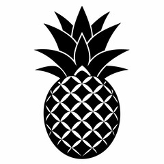 Obraz premium Black Pineapple Illustration Vector