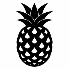 Obraz premium Black Pineapple Illustration Vector