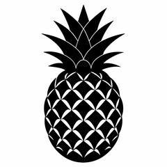 Obraz premium Black Pineapple Illustration Vector