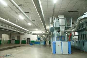 Spinning mill equipment in the workshop