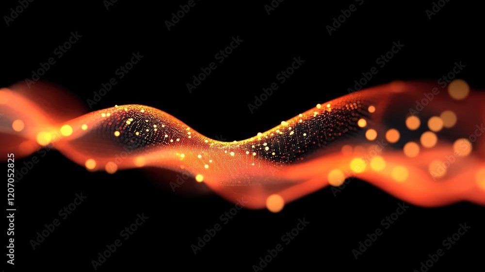 Poster a conceptual image of glowing stock market numbers and data points, symbolizing the complexity of fi