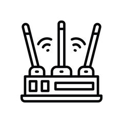 router icon. vector line icon for your website, mobile, presentation, and logo design.