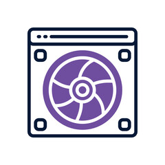 computer fan icon. vector dual tone icon for your website, mobile, presentation, and logo design.