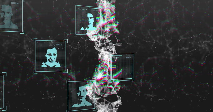 Image of people icons over dna strand