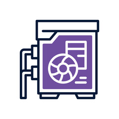 personal computer icon. vector dual tone icon for your website, mobile, presentation, and logo design.