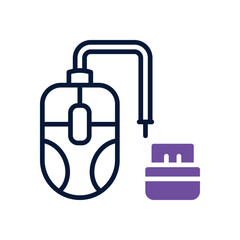 mouse icon. vector dual tone icon for your website, mobile, presentation, and logo design.