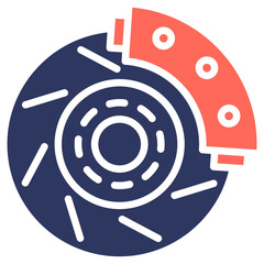 Brake Disc glyph color icon