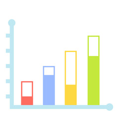 Colorful Bar Charts Icon