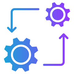 Replacement Gear glyph gradient icon