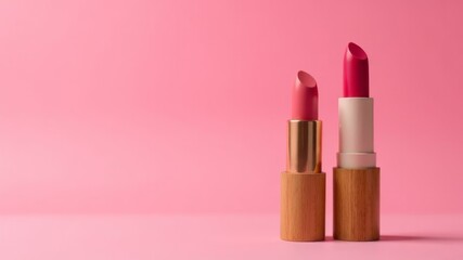 pink lipstick on pink background