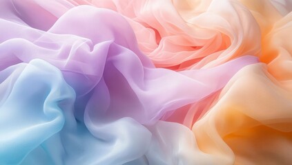 Obraz premium Pastel ombre chiffon fabric texture. (1)
