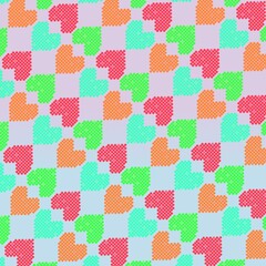 seamless pattern with flowers and leaves