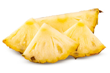 Pineapple isolated on white, transparent background. png file. pineapple sliced isolated