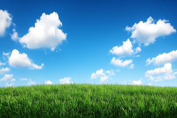 Obraz premium Serene Meadow Under a Majestic Sky