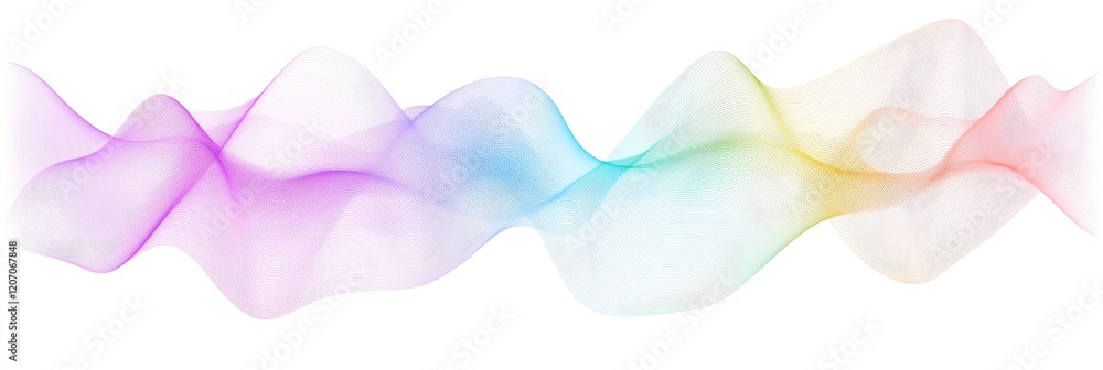 Aufkleber abstract colorful wave flowing smoothly.