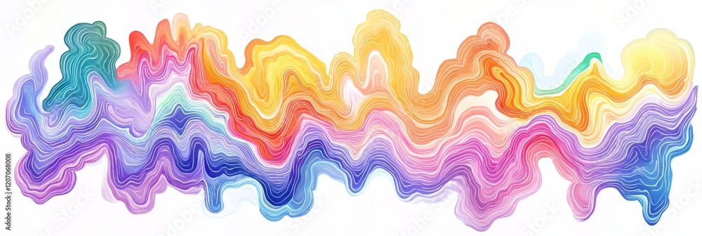 Aufkleber abstract colorful wave pattern background.