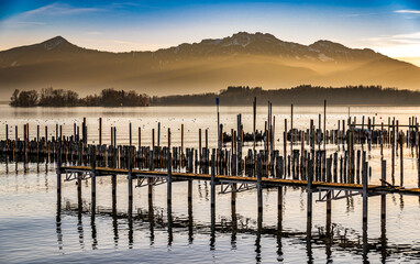 landscape at the chiemsee lake