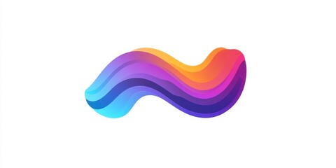 Abstract colorful wave design element.