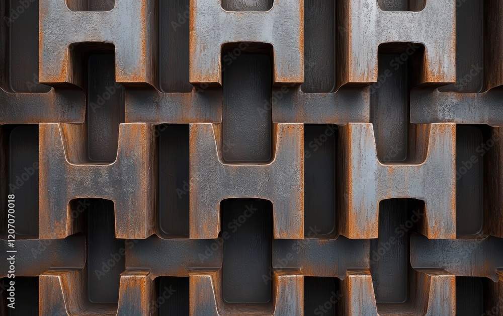 Poster abstract art installation urban environment texture patterns architectural design close-up viewpoint