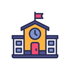 university filled color icon. vector icon for your website, mobile, presentation, and logo design.