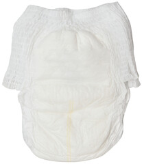 Diaper underpants for kids isolated on a transparent background. Front view.