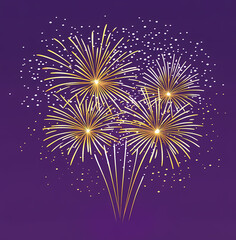 Fototapeta premium New Year fireworks illustration