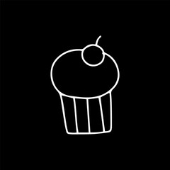 kawaii handrawn abstract doodles design, mug, slice beef, crown, cupcakes