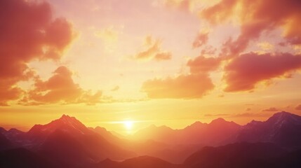 Fototapeta premium Majestic Mountain Sunset