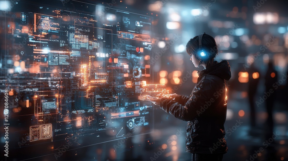Poster cybersecurity team activating glowing protective barriers in a futuristic control room digital displ