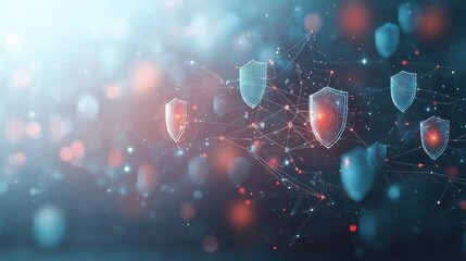 Visualizing a digital storm chaotic red streams representing cybersecurity threats in a futuristic digital landscape with gigapixel detail