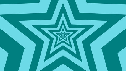 Blue Turquoise Gradient glowing star pattern with shiny silver decorations for a festive holiday design