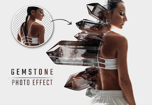 Gemstone Dispersion Photo Effect Mockup