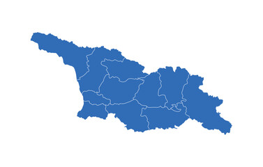 Obraz premium Georgia Map vector icon. Minimalistic Colorful Map of Georgia.