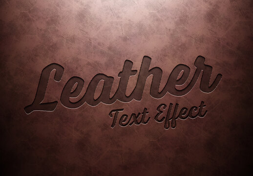 Branded Leather Text Effect Mockup