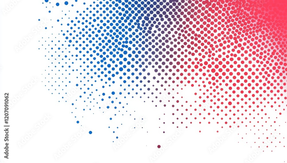 Poster Abstract halftone dots gradient background.