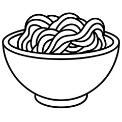 Elegant Noodles Vector Sketch