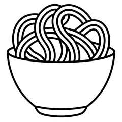 Elegant Noodles Vector Sketch