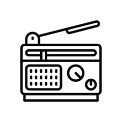 radio line icon. vector icon for your website, mobile, presentation, and logo design.