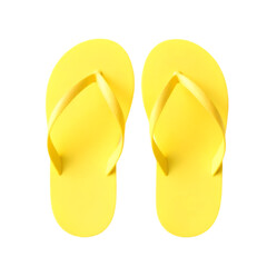 yellow flip flop isolated 