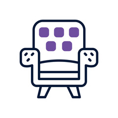 armchair  dual tone icon. vector icon for your website, mobile, presentation, and logo design.