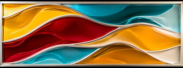 Vivid Glass Wave Panel