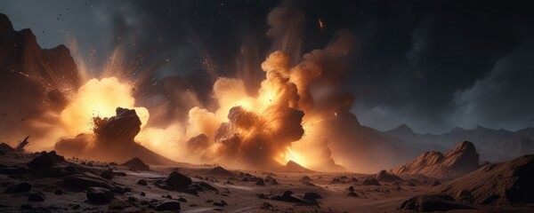 Airborne dust particles in a dark environment, weightless dust, tiny clouds