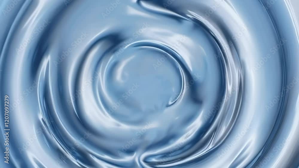 Poster smooth spiral pattern in metallic blue shade, abstract background. modern art and design concept